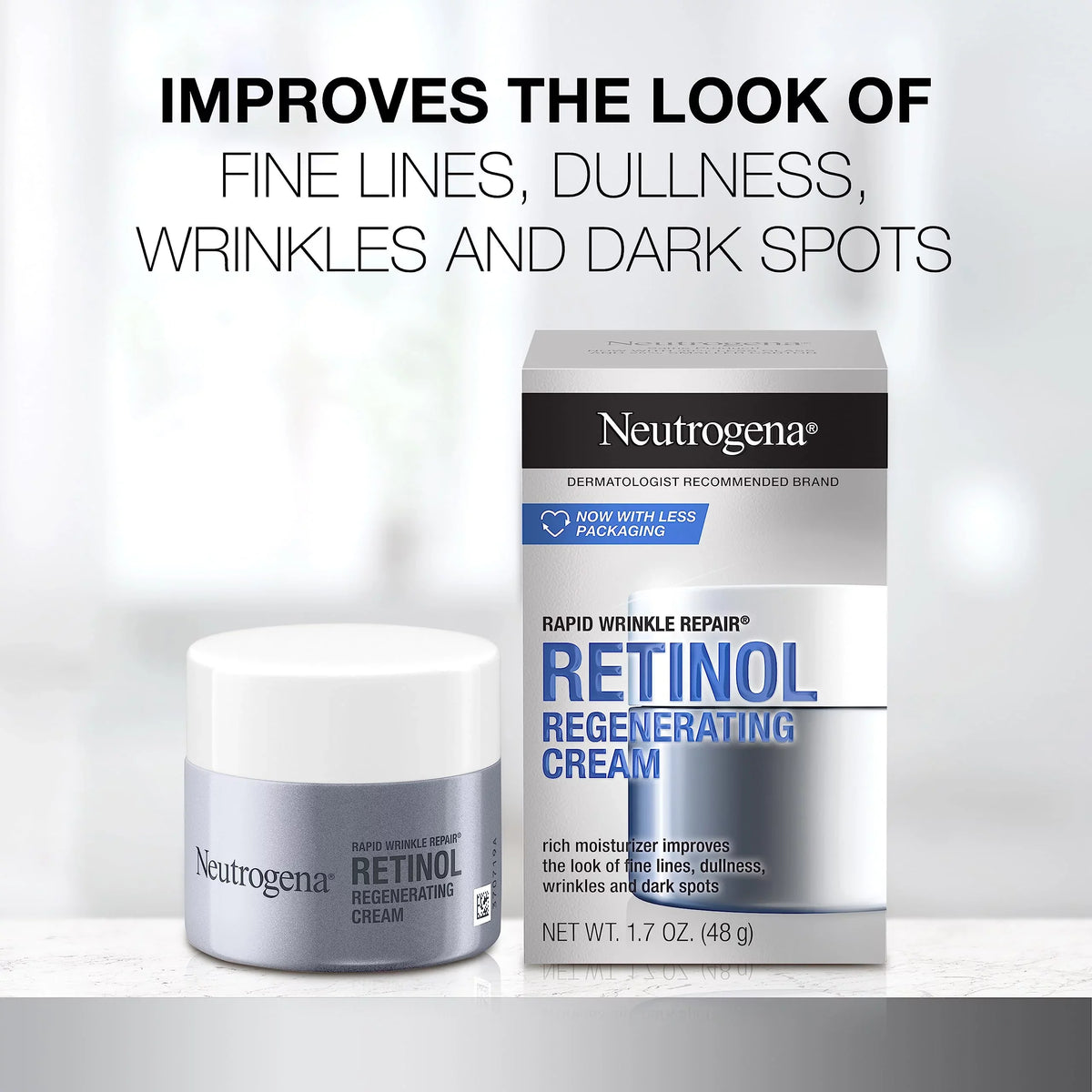 Rapid & Face With Retinol Oz Fight Daily Hyaluronic Face Wrinkle Acid Moisturizer, Lines, Anti-Aging Fine Cream Dark Neutrogena 1.7 Retinol & To Wrinkles, Repair Spots,