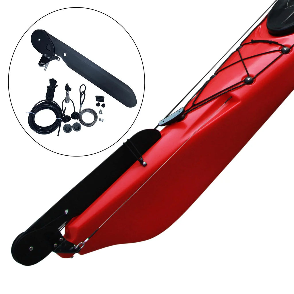 Boat Control Steering Kayak System Canoe for Fishing Rudder Direction