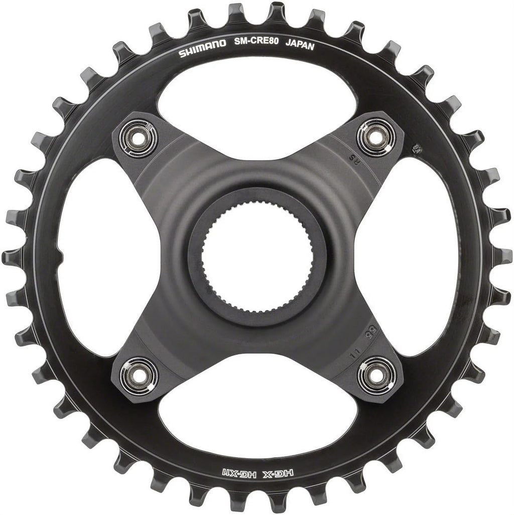 Shimano Steps Sm-Cre80-B Chainring - 38T Without Chainguard, 55Mm Chainline, Black