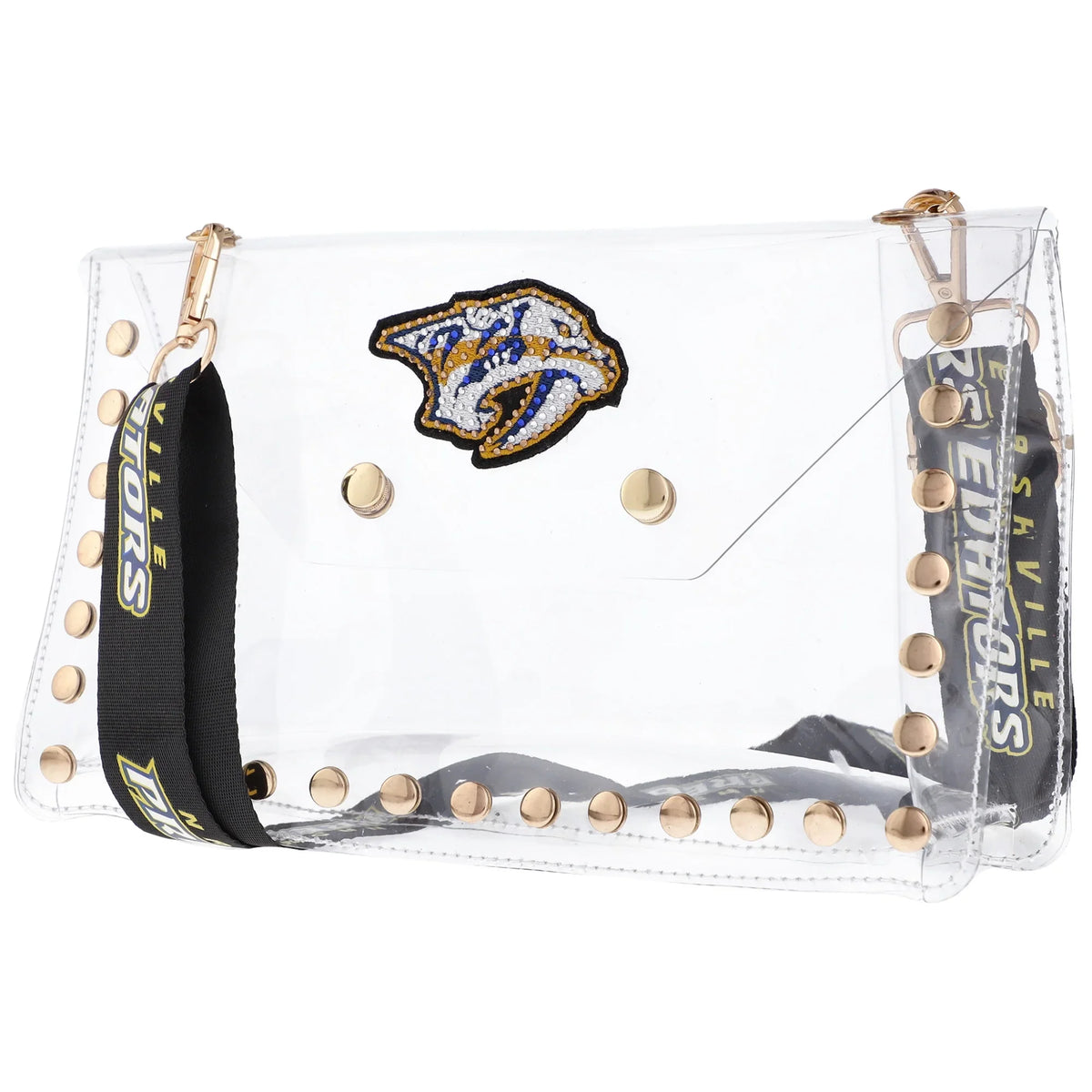 Predators Crystal Clear Envelope Cuce Bag Crossbody Nashville
