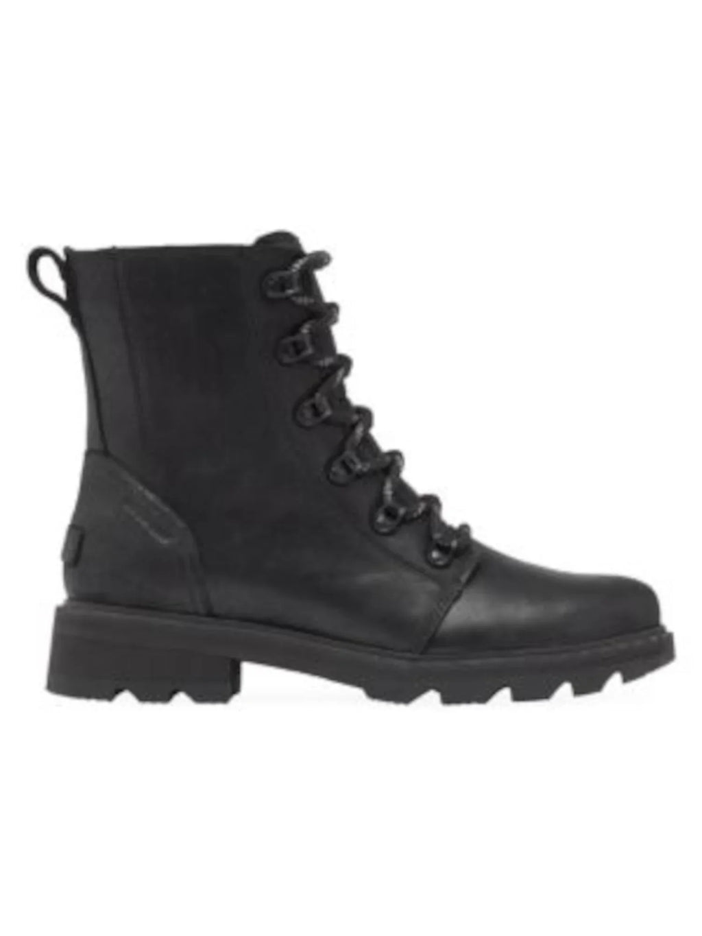Boots Toe Lace-Up Name Lennox Womens Combat Round Padded At Heel SOREL Leather Waterproof 5 Black