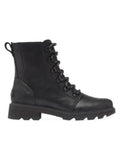 Boots Toe Lace-Up Name Lennox Womens Combat Round Padded At Heel SOREL Leather Waterproof 5 Black