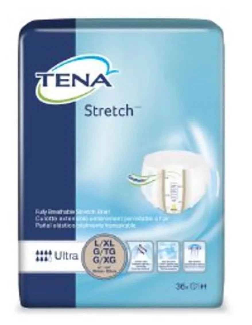 Essity Hms North America Inc Adult Incontinent Brief Tena Stretch Ultra Tab Closure Large / X-Large Disposable Heavy Absorbency Case Of 72