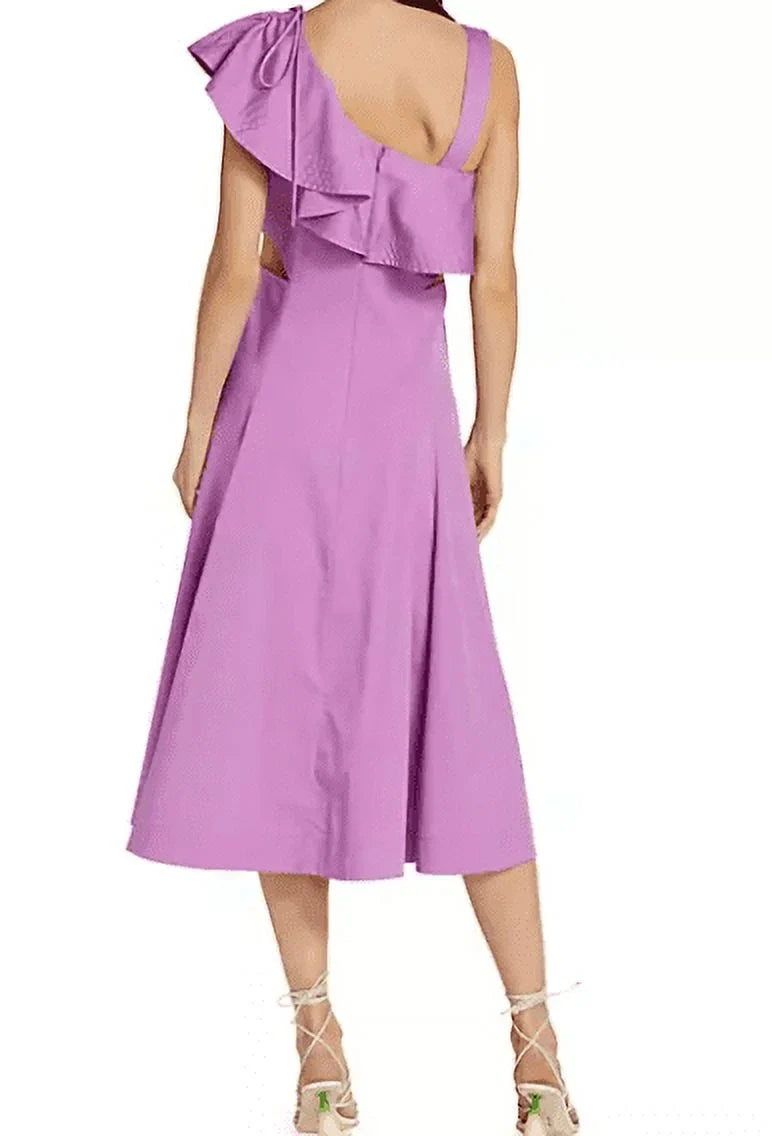 Orchid Ruffled-Sleeve Beilla Midi-outfit, Beard Veronica Women's 14