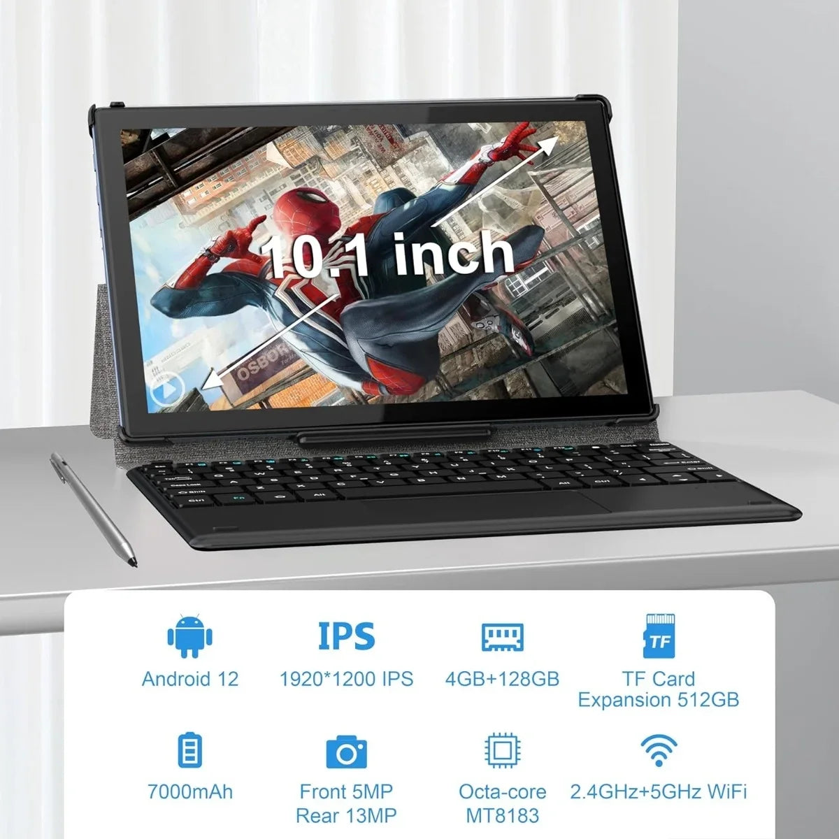 Your Tablet Radio, with Ultimate HD 10.1": Center FM Display, Entertainment BYYBUO 12 Android Full