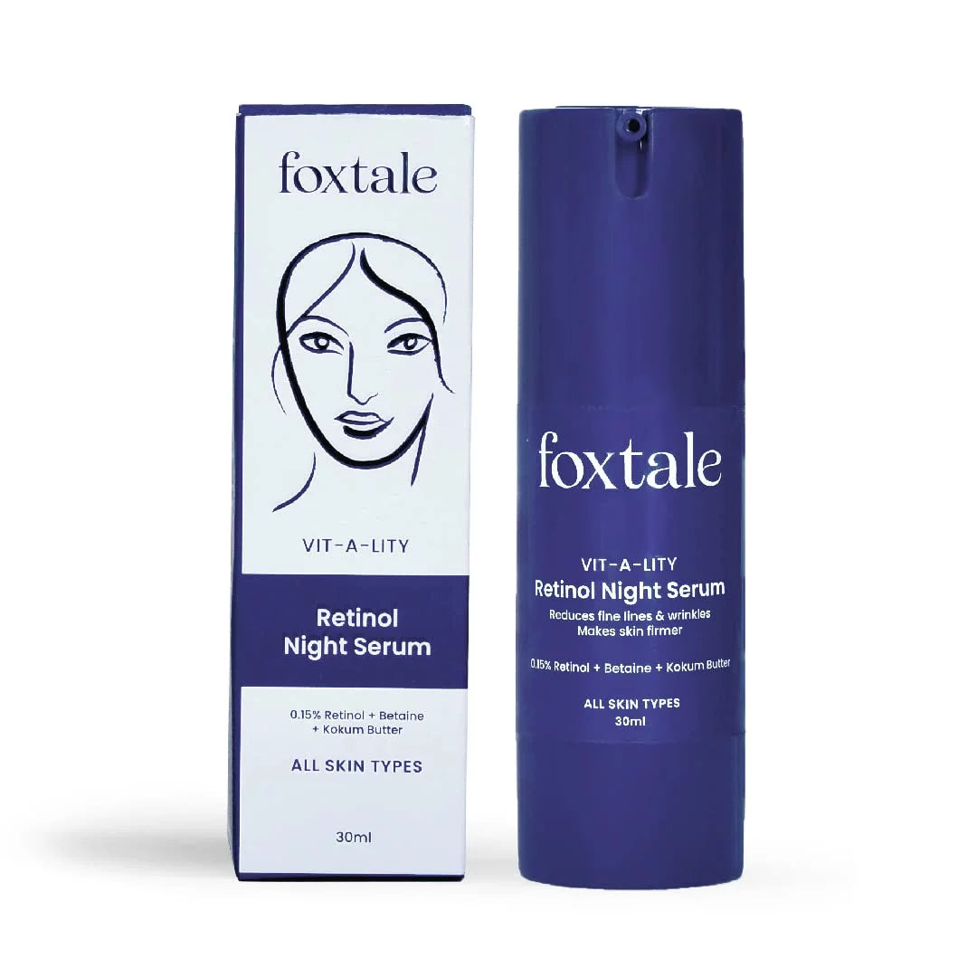 wrinkles | Lift | Beginner Purg Tightening Friendly and Anti fine Foxtale | Retinol Serum | Face Ageing for Reduces Night No Cream 0.15% Retinol Night lines and