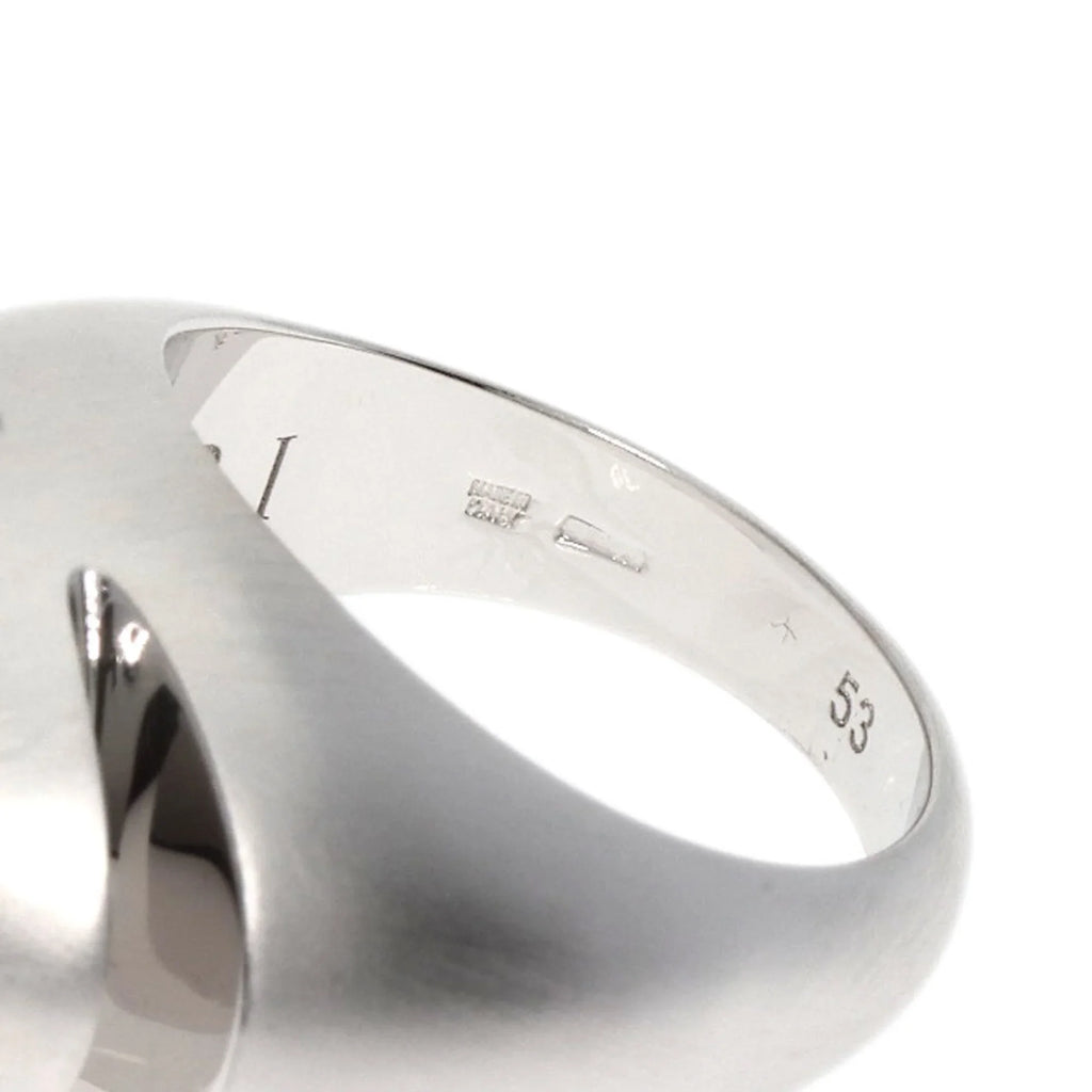 K18 Cabochon #53 Ring Women's Bvlgari Gold (Good) Pre-Owned White BVLGARI