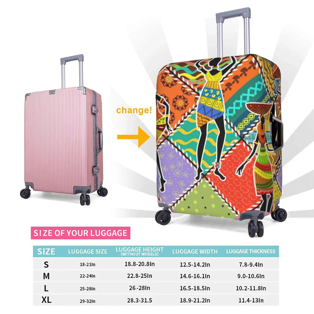 Cover Suitcase African Suitcase Kll Dancing Protector- Luggage Cover Womans