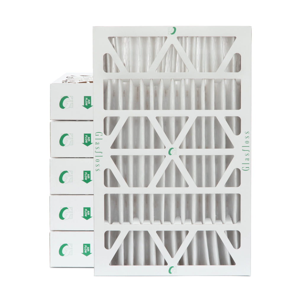 6 Pack Of 16X25X4 Merv 13 Pleated 4" Inch Air Filters By Glasfloss. Actual Size: 15-1/2 X 24-1/2 X 3-3/4