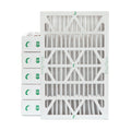 6 Pack Of 16X25X4 Merv 13 Pleated 4" Inch Air Filters By Glasfloss. Actual Size: 15-1/2 X 24-1/2 X 3-3/4