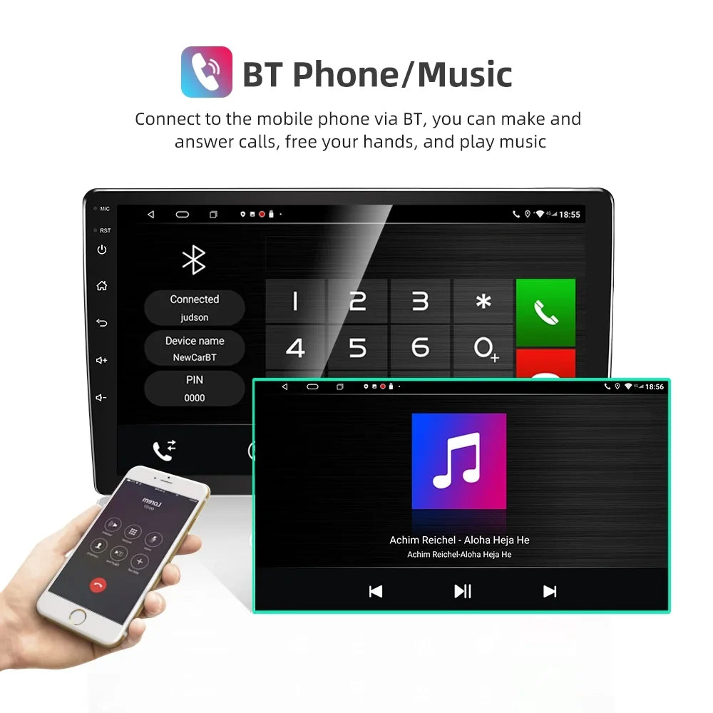GPS 9 Link For Inch Android CarPlay Car Radio, Roinvou Stereo WiFi with Car Screen Mirror Sienna 2011-2014 Bluetooth Touch Radio 2+32G Support Android Auto Wireless