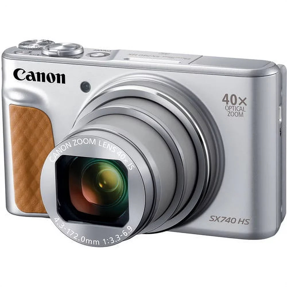 Canon Powershot Sx740 Hs Digital Camera (Silver) With 64Gb Sd, Tripod, And More