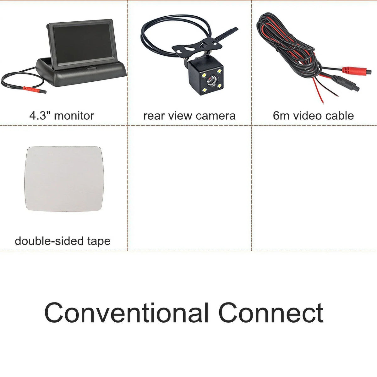 License HD Parking View Monitor Rear System Backup Camera Plate Car 4.3in Reverse
