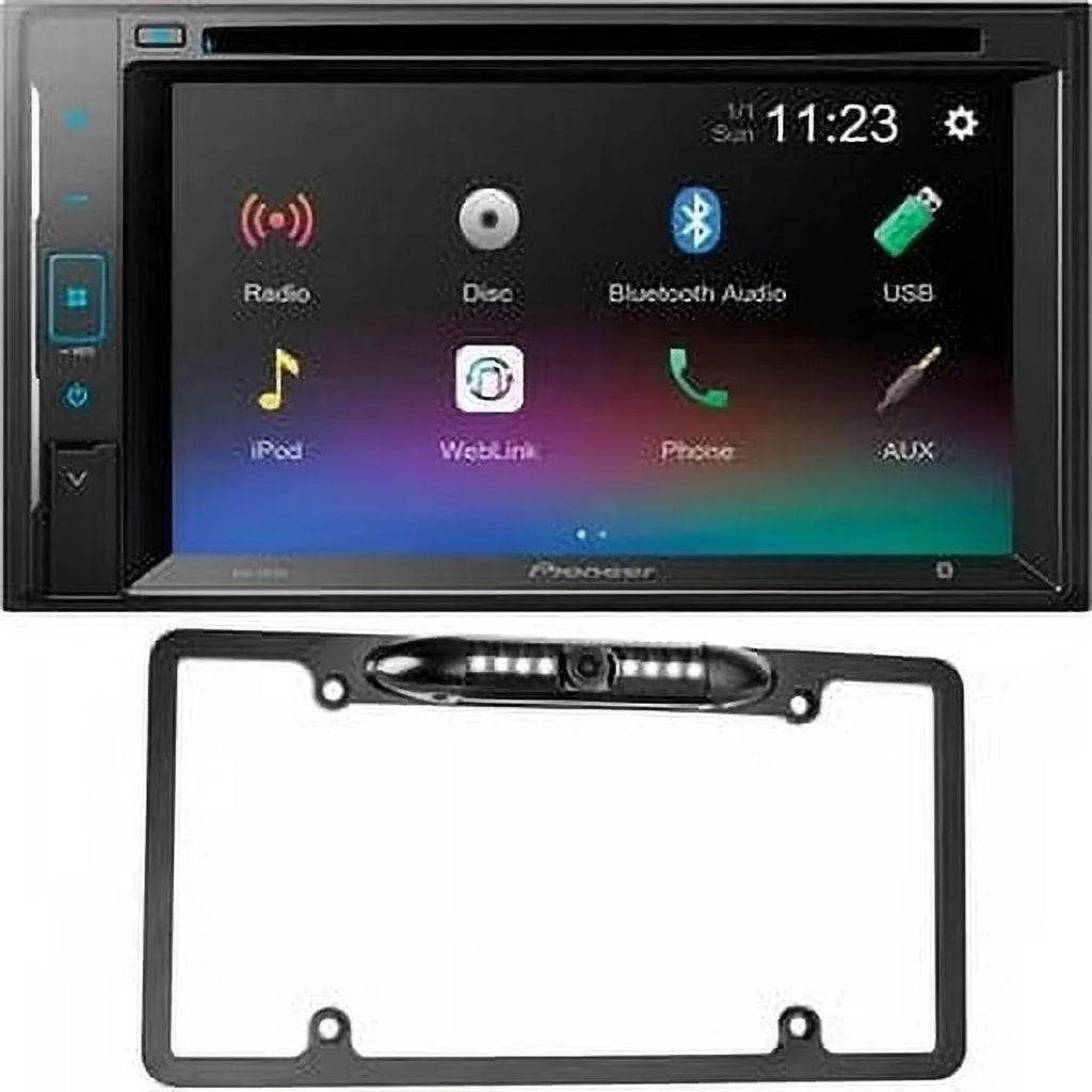 Pioneer Avh-241Ex Dvd Receiver With License Plate Backup Camera