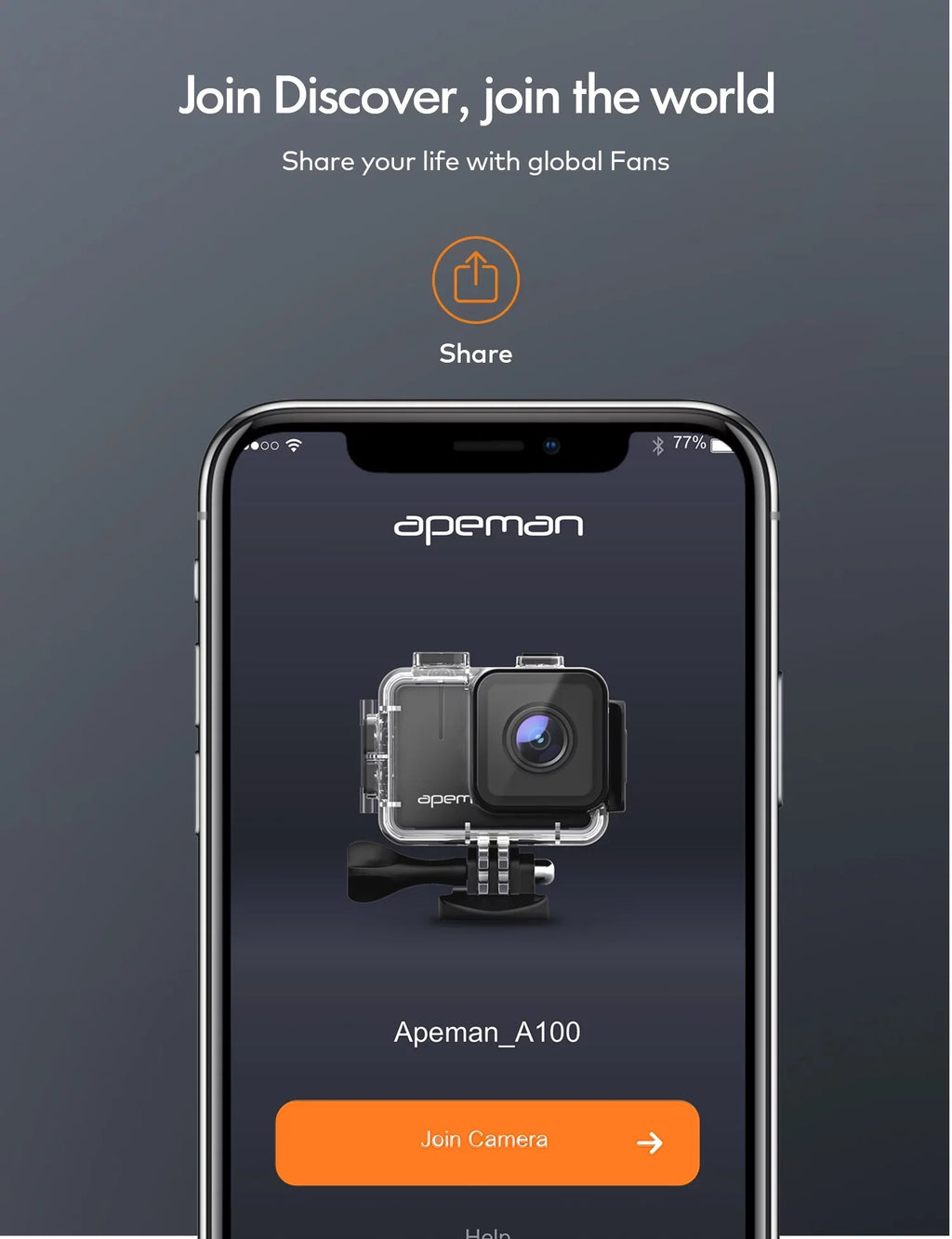 Dual Touchscreen WiFi 4K HD Sports Batteries Camera A100s 20MP APEMAN Action 40M Ultra 50fps mAh 1350