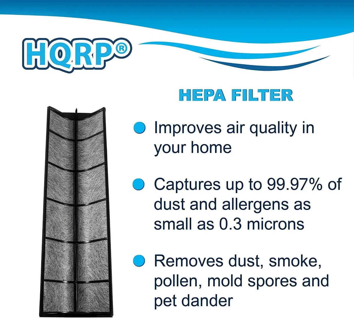 Hqrp 2-Pack Hepa Filter Compatible With Envion Therapure Tpp440F Tpp440 Tpp540 Tpp640 Tpp640S Air Purifier