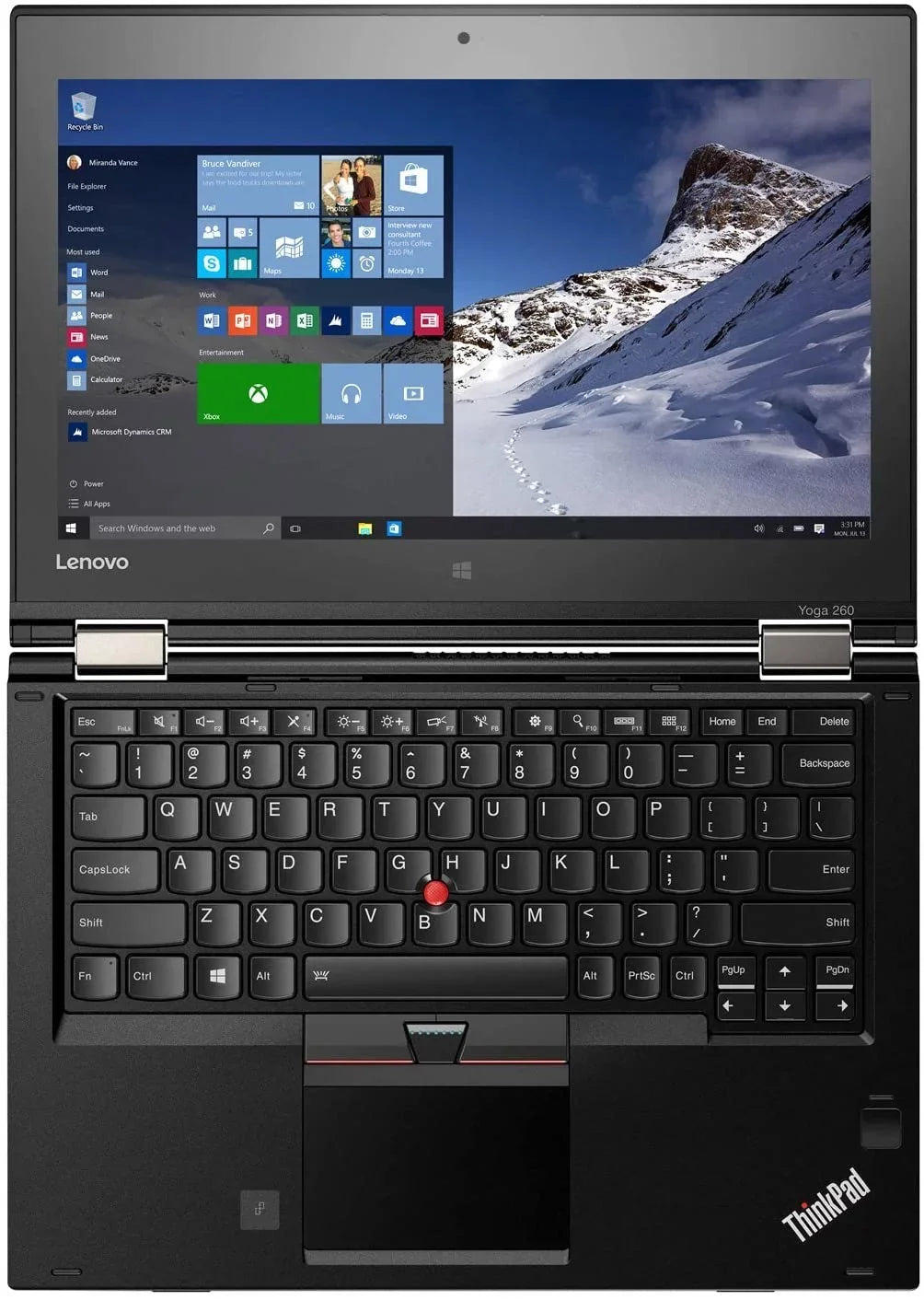 Pre-Loved Lenovo Thinkpad Yoga 260 12.5" Laptop Core I5 2.30Ghz 8Gb 256Gb Ssd W10P Touch(Refurbished - Good)