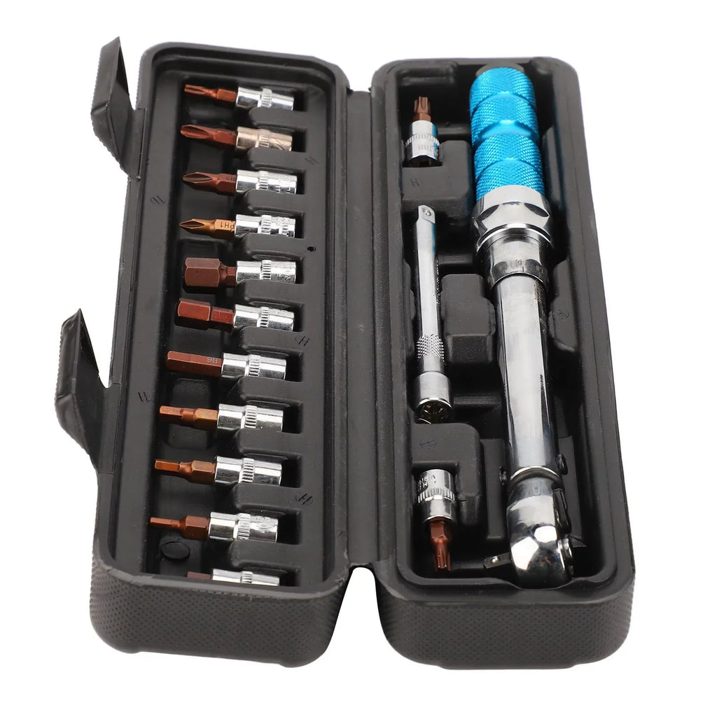 Buumin Lebycle Mountain Road Bike Torque Wrench Preset Ratchet Torque 2 To 24Nm S2 Hex Socket Tool Set