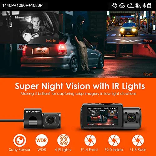 Channel N4 and Dash Rear, 1440P+1440P Front Vantrue and 3 Front 4K+1080P Cam, 4K