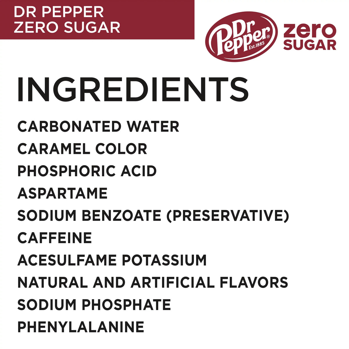 oz, Pop, Pack Cans 24 Sugar 12 Zero Pepper Dr Soda fl