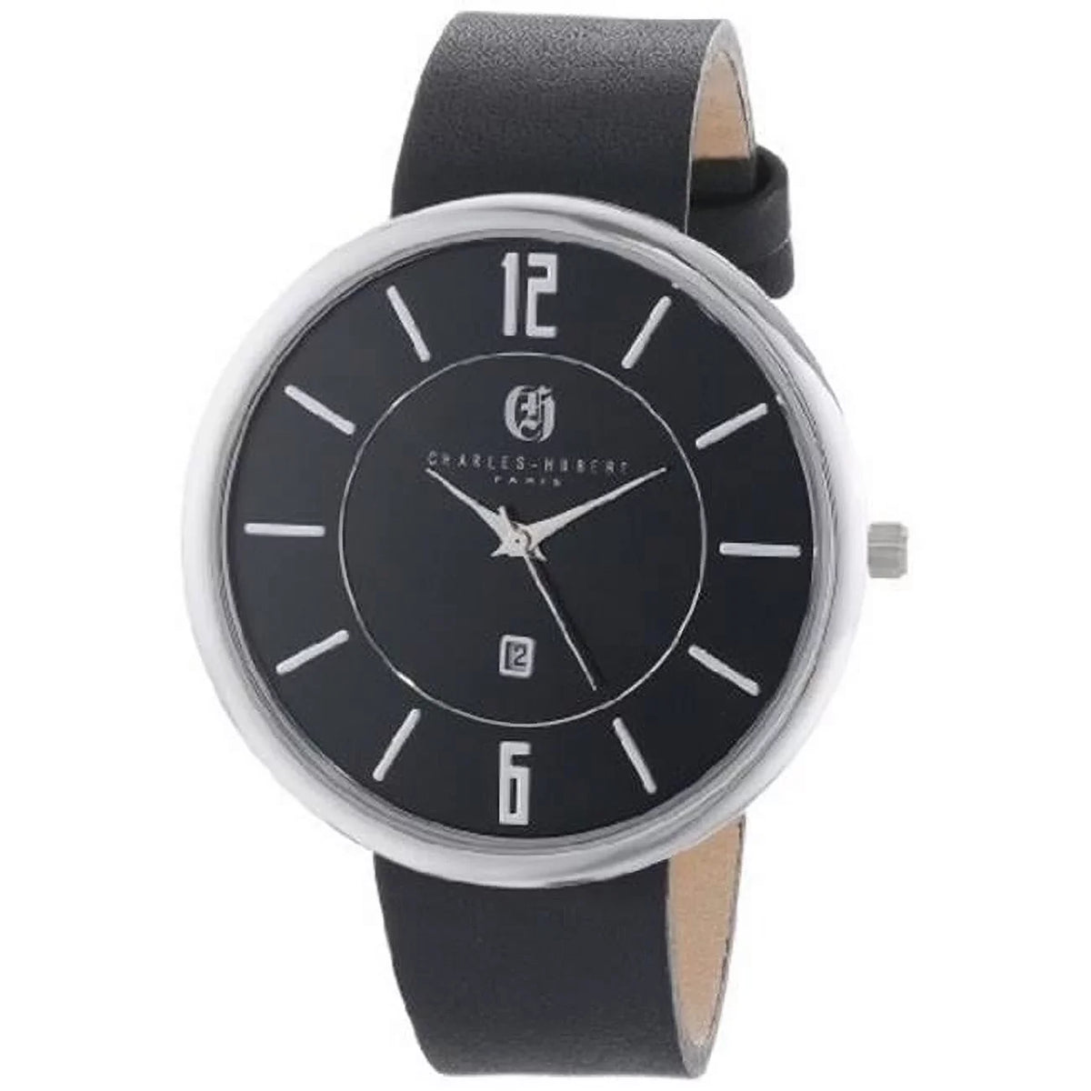 Dial Black 42 Black Stainless Quartz Round Watch - - Steel