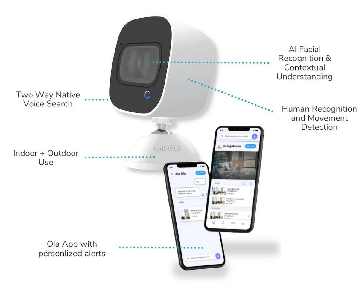 Security Spotlights Detection, On Ask TV Vehicle Way Pet Color 10 Two-Way Voice - As Smart Command Night Vision OLA! Talk, Pack/ Camera Seen Person 2