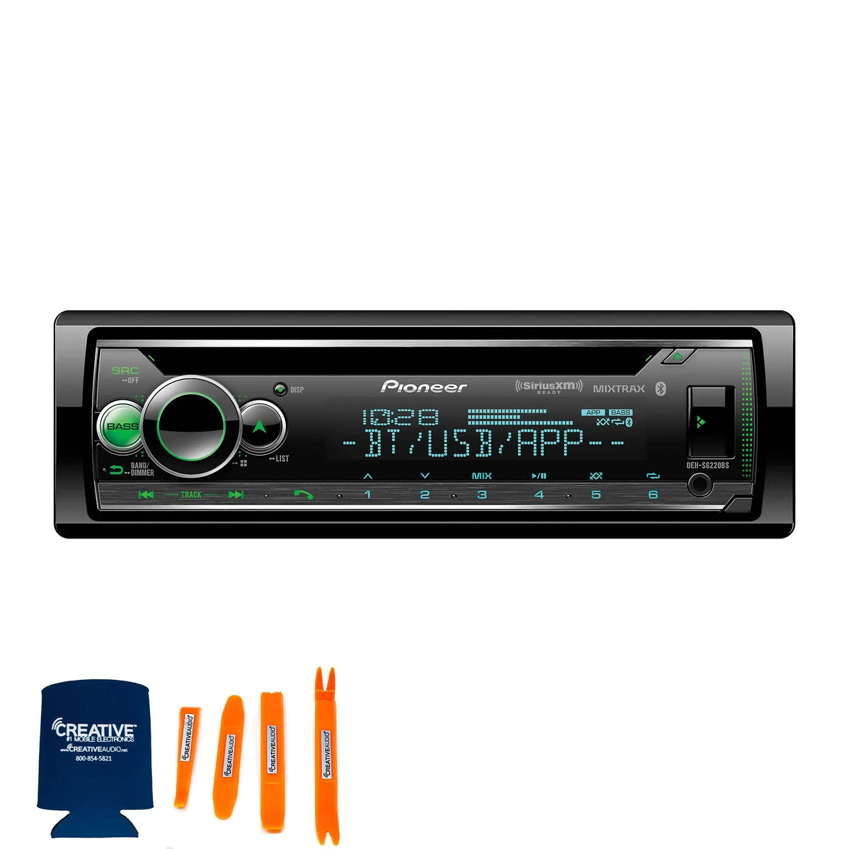 DIN Bluetooth, TS-A652F Android/iPhone of Single Speakers 3-way with DEH-S6220BS Coaxial Pairs 2 Controls - Amazon Alexa, - including and Pioneer Pioneer 6-1/2"