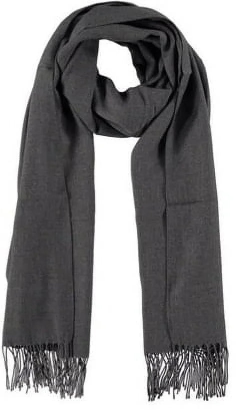 Shawl of Shawl, Dark Grey Set Wrap, Pashmina Bridal Shawl, 10 Scarf Wedding Bridesmaid