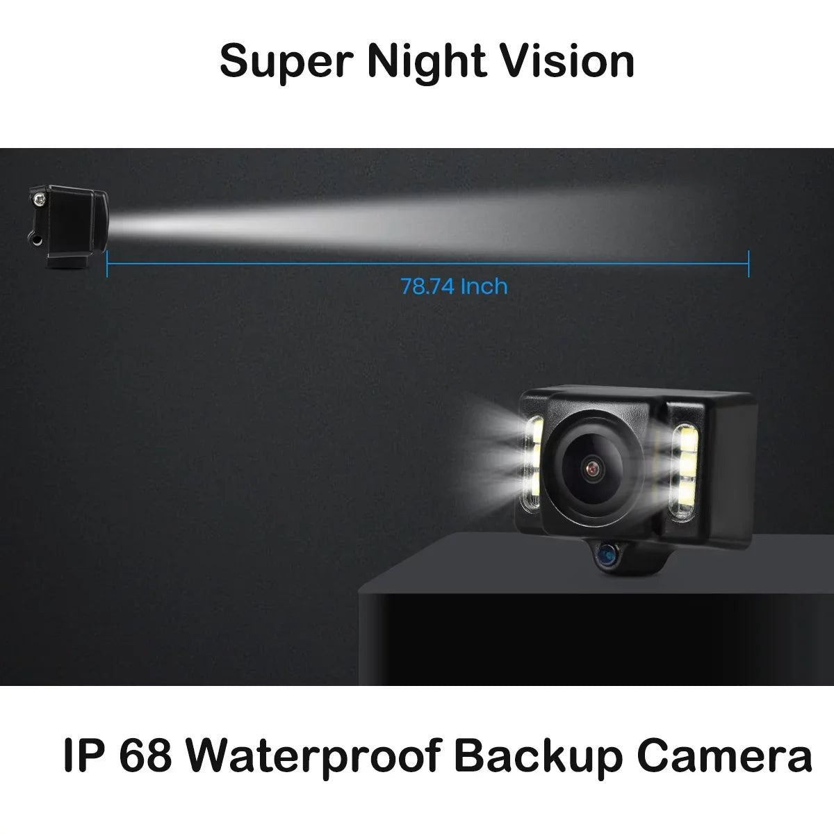 Monitor Mirror (T1400U) OEM Backup Kit for Wiring View Wireless Look Rear Camera Installation Trucks, No Auto-Vox