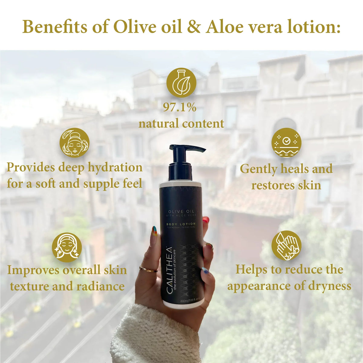 Organic Milk Natural Vera Lotion Duo: Lotion Donkey Aloe Oil & Olive Calithea Lotion Body