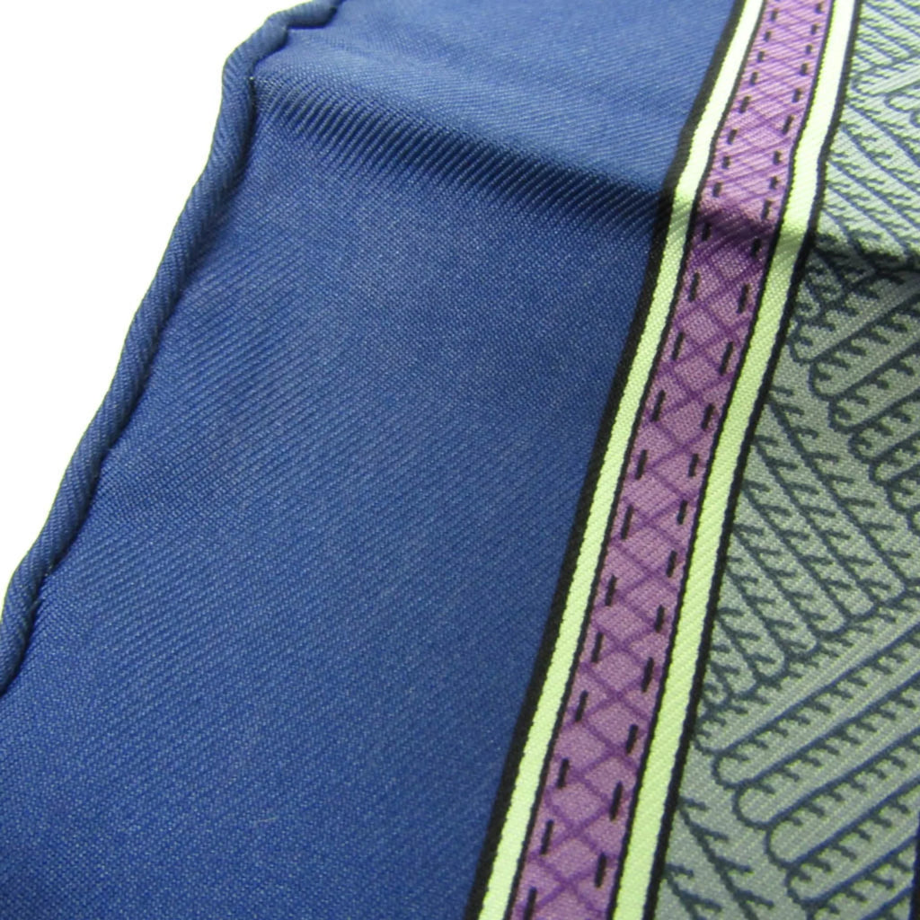 CUIRS Carre90 Pre-Owned Hermes Multi-color,Navy,Red Silk Scarf (Good) Women's DESERT Color DU