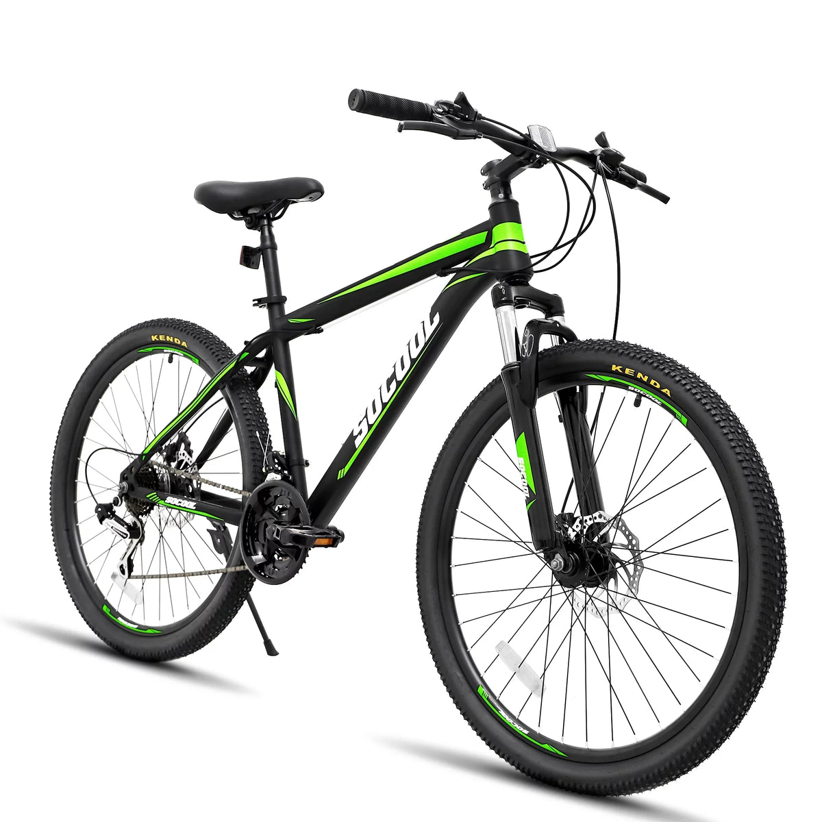 21 Dual Inches Disc BK2231YZ Brake Suspension Bicycle, Black, 26 MTB Mountain Folding Dual Bike Speed Bike
