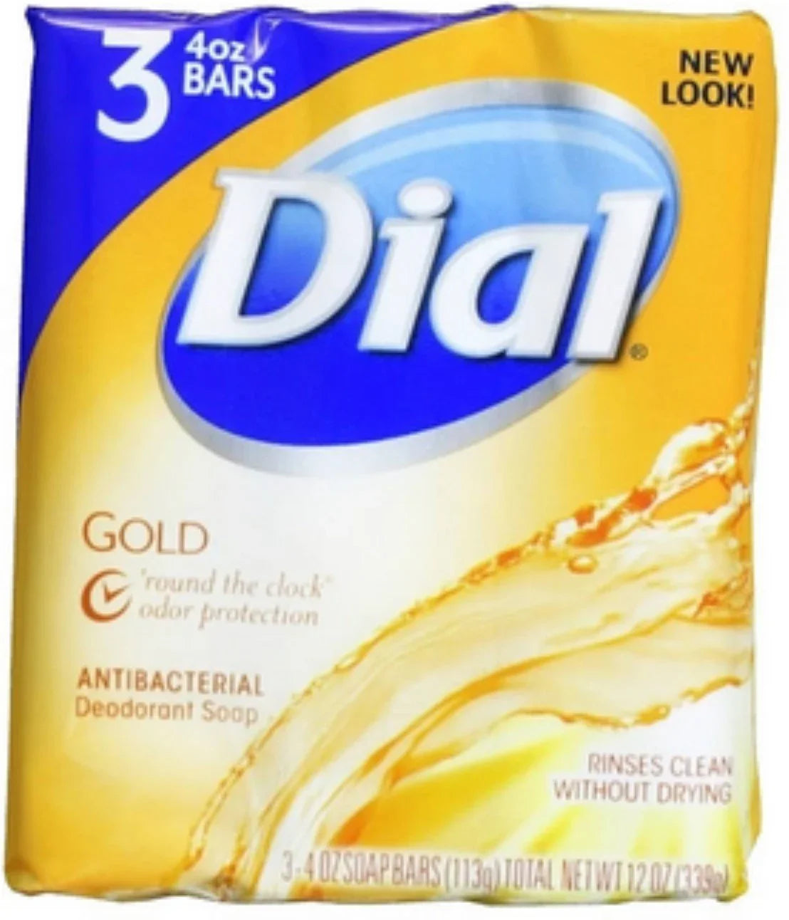 Soap Antibacterial Bar, bars, ea 3 Gold, 4 oz Deodorant Pack Dial 6 of