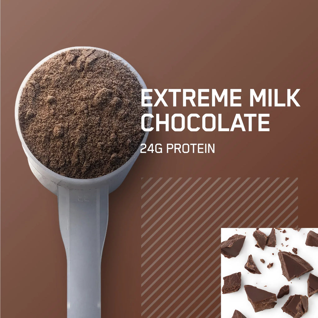 Optimum Nutrition, Gold Standard 100% Whey Protein Powder, Extreme Milk Chocolate, 5 Lb, 71 Servings