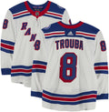 Jacob Trouba New York Rangers Game-Used #8 White Jersey Worn During The Second Round Of The 2022 Stanley Cup Playoffs Vs. Carolina Hurricanes On May 18, 20, 26 And 30, 2022 - Size 56 - Fanatics