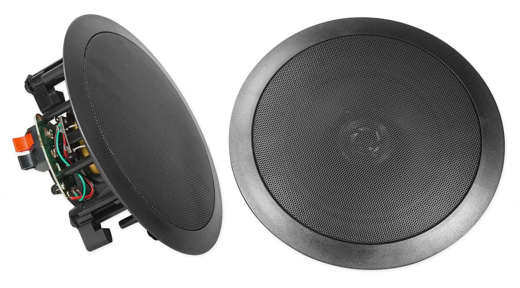 5 Receiver 8" Rockville Amp+(4) Speakers Ceiling Black SINGMIX Bluetooth Home