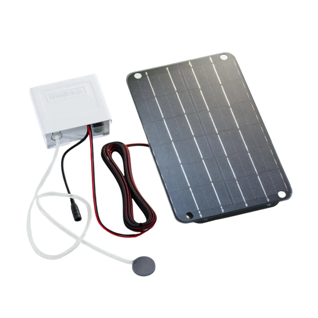 Gazechimp Solar Air Pump,Aquarium Air Pump Oxygenator Silent Eco Friendly,6V Solar Pond Aerator Solar Powered Pond Pump For Hydroponics