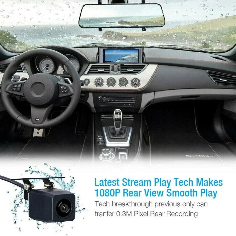 For Hd Car Dvr Front Rear Dual Cam 10-Inch Touch Screen Rearview Mirror Video Recorder Dashcam Dropshipping