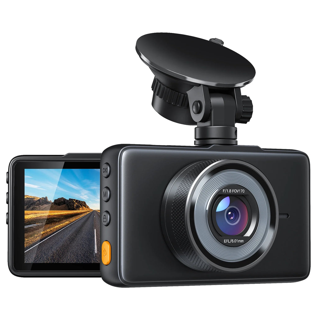 Monitor, 170° C450 Camera 3" Parking Dash APEMAN Car 1080P Black Cam Angle Screen, FHD Wide