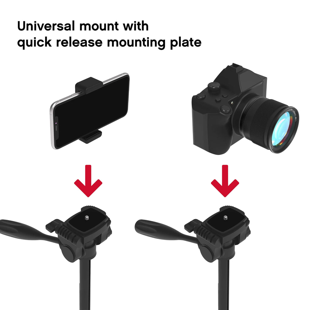 Carry Lightweight Aluminum Mounting Phone/Camera W/ for Air Pro Tripod & 57” - Bag On Screws Stand