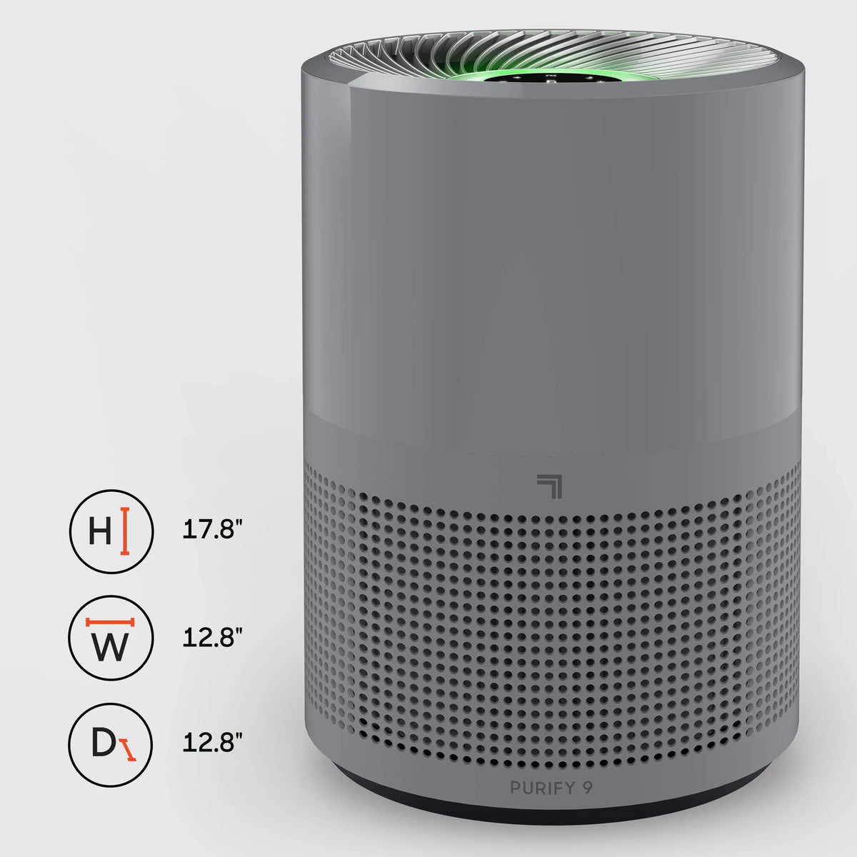 350 Image (New) Sq. Covers Sharper HEPA Ft., Gray Air to True up Purifier,