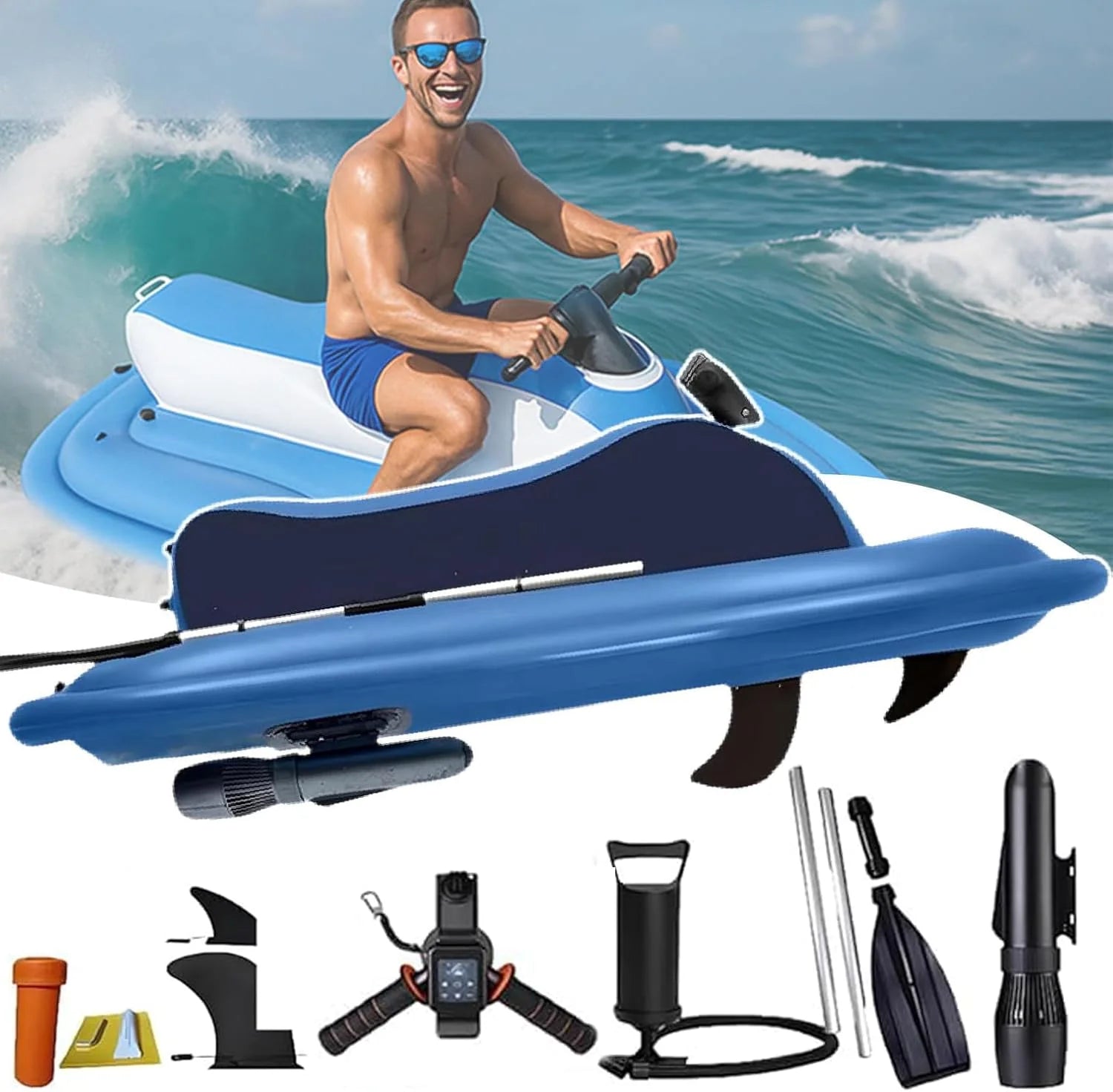Elektryczny Skuter Wodny I Skuter Do Nurkowania, Napęd Podwodny 500 W, Akumulator 10000 Mah, Czas Pracy 130 Min, Prędkość 7 Km/H, Głębokość 40 M, Napę