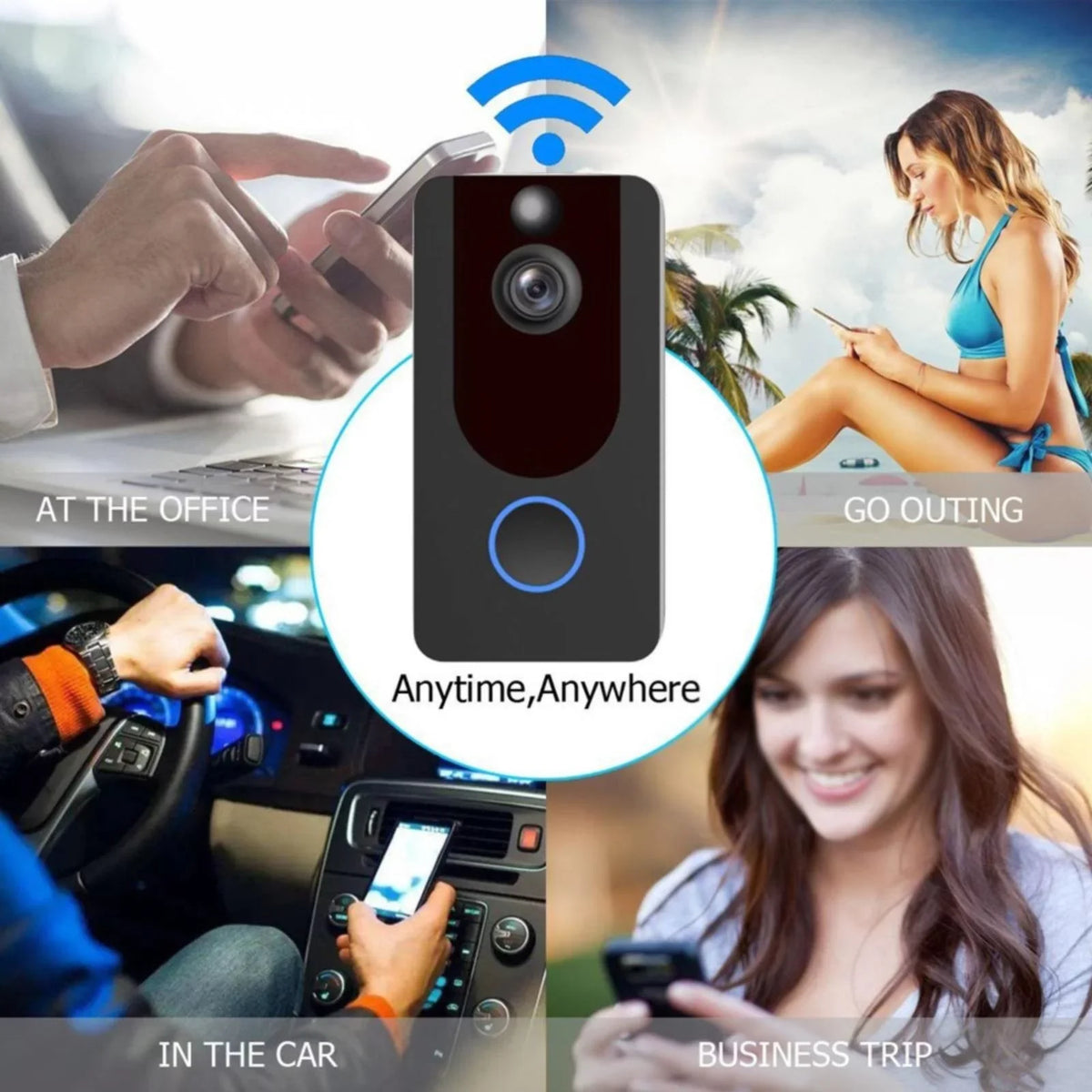 Visual Visual Visual Control Home Doorbell Smart Doorbell Intelligent WIFI Doorbell Panels Intercom Intelligent Wireless Doorbell V7