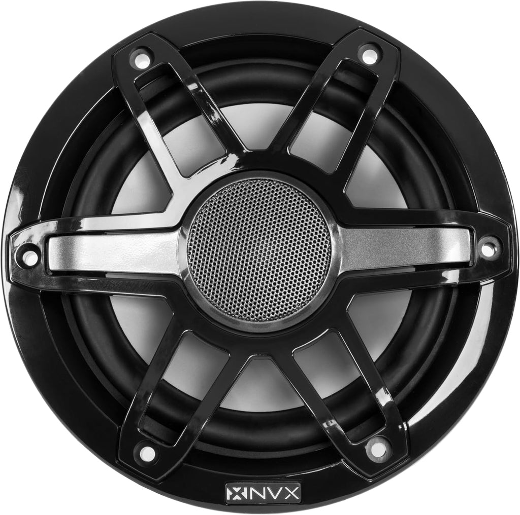 NVXÂ® Premium 6.5â Coaxial Speakers (Pair) White and Black Grilles Included