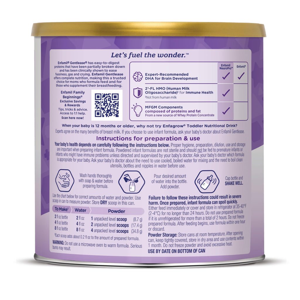 Enfamil Gentlease Easy to Digest Baby Formula, 27.7 Oz, 4 CT