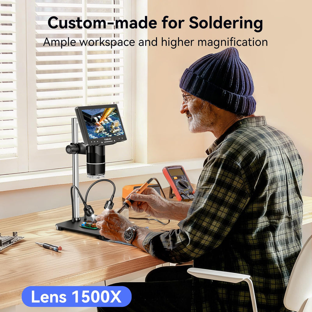 TOMLOV TriL110 3-Lens Digital Microscope 2500Xï¼Full View Coin Magnifier 10"