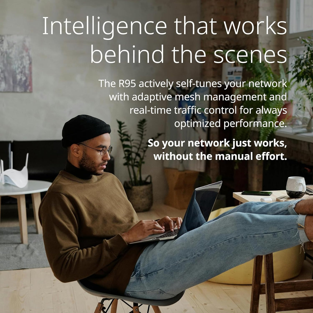 D-Link BE9500 Tri-Band Wi-Fi 7 Smart Router (R95) â Sculptured-Wing Design, 2.5 GbE, Self-Optimizing Mesh, Multi-Gig, Parental Controls, Alexa/Google Ready