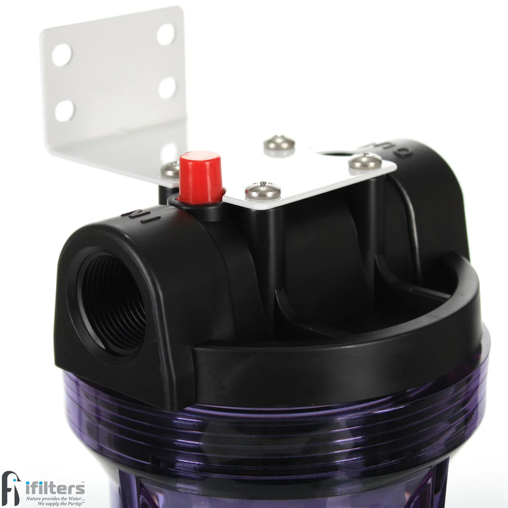 Housing Filter Rust Clear Cartridge w/ Comparable Included, Whole 3/4" & House CTO iFilters Ports AP117 Filter Sediment,