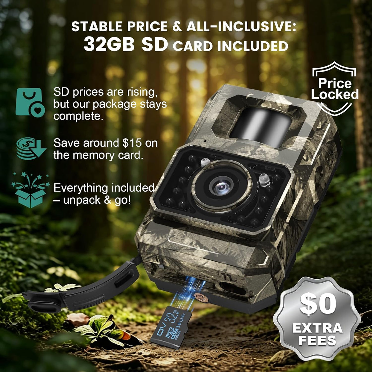 MAXDONE 2Pack Solar Trail Camera, 4K WiFi Bluetooth Night Vision GameCamera