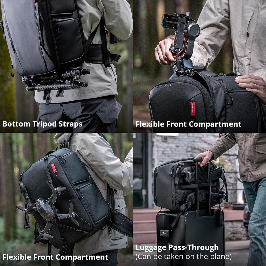 PGYTECH OneMo 2 35L-45L Camera Backpack with Shoulder Bag for 17" Laptop